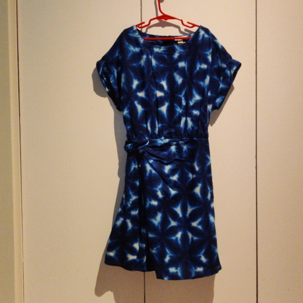 Blue tye dye crewcuts dress
